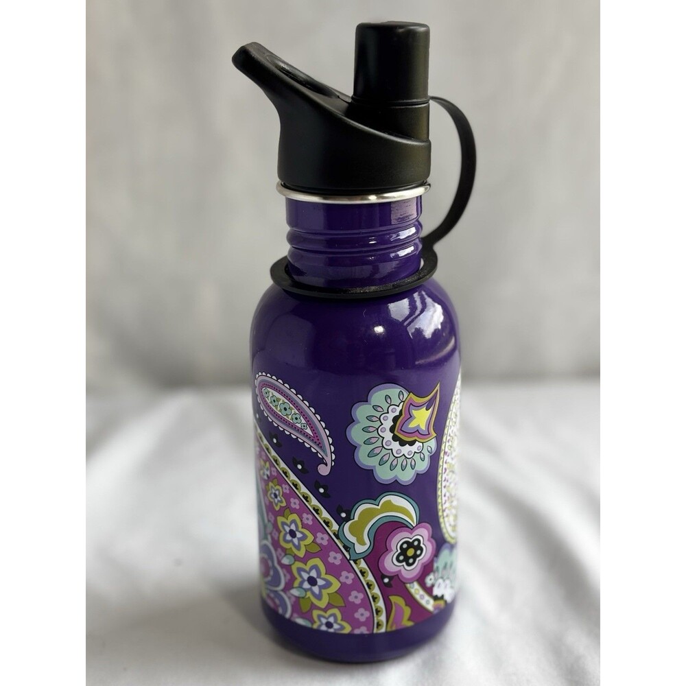 Vera Bradley 16 oz. Water Bottle Heather Paisley Purple New